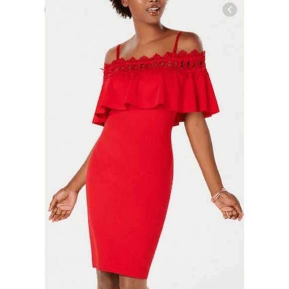 BCX Dresses & Skirts - Bcx Juniors Lace-Trim Off-the-Shoulder Dress, Various Sizes